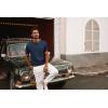 imagePJ PAUL JONES Mens Casual TShirts Classic Short Sleeve Knit Tees Crewneck Solid Tee ShirtsDark Blue