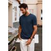 imagePJ PAUL JONES Mens Casual TShirts Classic Short Sleeve Knit Tees Crewneck Solid Tee ShirtsDark Blue