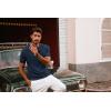 imagePJ PAUL JONES Mens Casual TShirts Classic Short Sleeve Knit Tees Crewneck Solid Tee ShirtsDark Blue