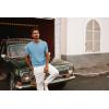 imagePJ PAUL JONES Mens Casual TShirts Classic Short Sleeve Knit Tees Crewneck Solid Tee ShirtsLight Blue