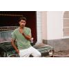 imagePJ PAUL JONES Mens Casual TShirts Classic Short Sleeve Knit Tees Crewneck Solid Tee ShirtsLight Green