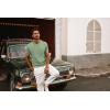 imagePJ PAUL JONES Mens Casual TShirts Classic Short Sleeve Knit Tees Crewneck Solid Tee ShirtsLight Green
