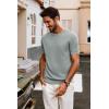 imagePJ PAUL JONES Mens Casual TShirts Classic Short Sleeve Knit Tees Crewneck Solid Tee ShirtsLight Grey