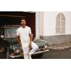 imagePJ PAUL JONES Mens Casual TShirts Classic Short Sleeve Knit Tees Crewneck Solid Tee ShirtsWhite