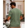 imagePJ PAUL JONES Mens Knit Shirts Short Sleeve Button Down Shirt Vintage Polo Shirt Casual Summer Beach ShirtsLight Green