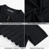 imagePJ PAUL JONES Mens Polo Shirts Short Sleeve Quarter Zip Shirt Casual Ribbed Knit Polo ShirtsBlack