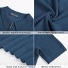 imagePJ PAUL JONES Mens Polo Shirts Short Sleeve Quarter Zip Shirt Casual Ribbed Knit Polo ShirtsNavy Blue