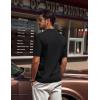 imagePJ PAUL JONES Mens Polo Shirts VNeck Knit Polo Textured Summer ShirtsBlack