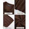 imagePJ PAUL JONES Mens Polo Shirts VNeck Knit Polo Textured Summer ShirtsCoffee