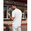 imagePJ PAUL JONES Knit Polo Shirts for Men Casual Short Sleeve Waffle Texture Polo Golf ShirtIvory