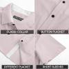 imagePJ PAUL JONES Mens Button Down Short Sleeve Shirts Casual WrinkleFree Dress Shirts Summer BeachGrey Pink