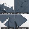 imagePJ PAUL JONES Mens Button Down Short Sleeve Shirts Casual WrinkleFree Dress Shirts Summer BeachPurple Blue