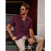 imagePJ PAUL JONES Mens Button Down Short Sleeve Shirts Casual WrinkleFree Dress Shirts Summer BeachRed