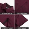 imagePJ PAUL JONES Mens Button Down Short Sleeve Shirts Casual WrinkleFree Dress Shirts Summer BeachRed