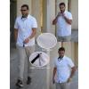 imagePJ PAUL JONES Mens Button Down Short Sleeve Shirts Casual WrinkleFree Dress Shirts Summer BeachWhite