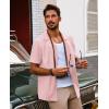 imagePJ PAUL JONES Mens Casual Button Down Shirt Short Sleeve Cuban Beach Shirt WrinkleFree Summer Shirts with Pocket