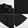 imagePJ PAUL JONES Mens Casual Button Down Shirt Short Sleeve Untucked Summer Shirts Fashion Textured Beach ShirtBlack