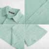 imagePJ PAUL JONES Mens Casual Button Down Shirt Short Sleeve Untucked Summer Shirts Fashion Textured Beach ShirtLight Green