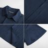 imagePJ PAUL JONES Mens Casual Button Down Shirt Short Sleeve Untucked Summer Shirts Fashion Textured Beach ShirtNavy Blue