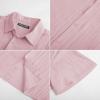 imagePJ PAUL JONES Mens Casual Button Down Shirt Short Sleeve Untucked Summer Shirts Fashion Textured Beach ShirtPink