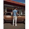imagePJ PAUL JONES Mens Polo Shirts Short Sleeve Textured Knit Polo Shirt Ribbed Casual Golf ShirtsBlue