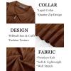 imagePJ PAUL JONES Mens Quarter Zip Polo Shirts Short Sleeve Textured Knit Polo T Shirt Business Casual Golf ShirtsCaramel