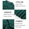 imagePJ PAUL JONES Mens Quarter Zip Polo Shirts Short Sleeve Textured Knit Polo T Shirt Business Casual Golf ShirtsGreen