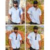 imagePJ PAUL JONES Mens Short Sleeve Button Down Shirts Casual Beach Summer Vacation ShirtsClear Blue