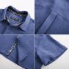 imagePJ PAUL JONES Mens Short Sleeve Button Down Shirts Casual Beach Summer Vacation ShirtsDenim Blue