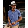 imagePJ PAUL JONES Mens Short Sleeve Button Down Shirts Casual Beach Summer Vacation ShirtsDenim Blue