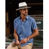 imagePJ PAUL JONES Mens Short Sleeve Button Down Shirts Casual Beach Summer Vacation ShirtsGrey Blue