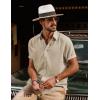 imagePJ PAUL JONES Mens Short Sleeve Button Down Shirts Casual Beach Summer Vacation ShirtsKhaki