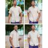 imagePJ PAUL JONES Mens Short Sleeve Button Down Shirts Casual Beach Summer Vacation ShirtsKhaki