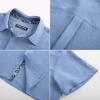 imagePJ PAUL JONES Mens Short Sleeve Button Down Shirts Casual Beach Summer Vacation ShirtsLight Denim Blue