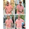 imagePJ PAUL JONES Mens Short Sleeve Button Down Shirts Casual Beach Summer Vacation ShirtsPink