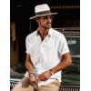 imagePJ PAUL JONES Mens Short Sleeve Button Down Shirts Casual Beach Summer Vacation ShirtsWhite