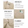 imagePJ PAUL JONES Mens Short Sleeve Button Down Shirts Untuckit Cuban Casual Shirt with Pocket for Summer BeachApricot