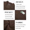 imagePJ PAUL JONES Mens Short Sleeve Button Down Shirts Untuckit Cuban Casual Shirt with Pocket for Summer BeachBrown