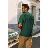 imagePJ PAUL JONES Mens Short Sleeve Button Down Shirts Untuckit Cuban Casual Shirt with Pocket for Summer BeachGreen