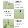 imagePJ PAUL JONES Mens Short Sleeve Button Down Shirts Untuckit Cuban Casual Shirt with Pocket for Summer BeachLight Green