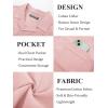 imagePJ PAUL JONES Mens Short Sleeve Button Down Shirts Untuckit Cuban Casual Shirt with Pocket for Summer BeachPink