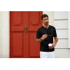 imagePJ PAUL JONES Mens TShirts Henley Short Sleeve Shirt Casual Textured Knit TShirtBlack