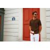 imagePJ PAUL JONES Mens TShirts Henley Short Sleeve Shirt Casual Textured Knit TShirtCoffee