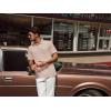 imagePJ PAUL JONES Mens Casual Knit Polor Shirt Short Sleeve Collared ShirtApricot