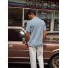 imagePJ PAUL JONES Mens Casual Knit Polor Shirt Short Sleeve Collared ShirtBlue Gray