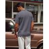 imagePJ PAUL JONES Mens Casual Knit Polor Shirt Short Sleeve Collared ShirtDeep Grey