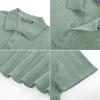 imagePJ PAUL JONES Mens Casual Knit Polor Shirt Short Sleeve Collared ShirtLight Green