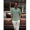 imagePJ PAUL JONES Mens Casual Knit Polor Shirt Short Sleeve Collared ShirtLight Green