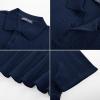 imagePJ PAUL JONES Mens Casual Knit Polor Shirt Short Sleeve Collared ShirtNavy Blue