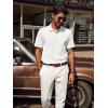 imagePJ PAUL JONES Mens Casual Knit Polor Shirt Short Sleeve Collared ShirtWhite